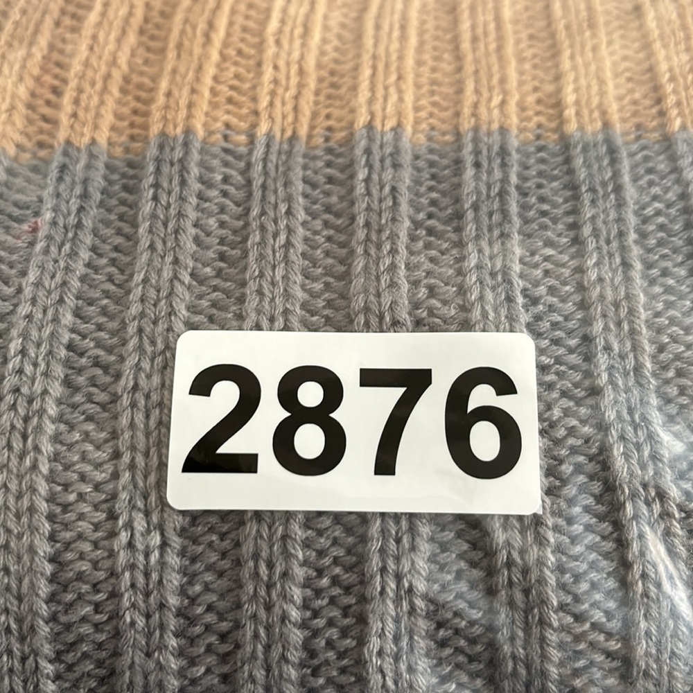 Absolutely Famous Neutral Colorblock Cardigan Size M - Picture 10 of 11